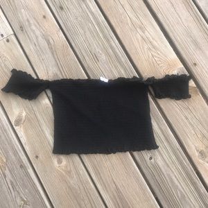 FROM PACSUN ⭐️ black off the shoulder crop top